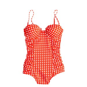 J. Crew Grid Dot Swimsuit